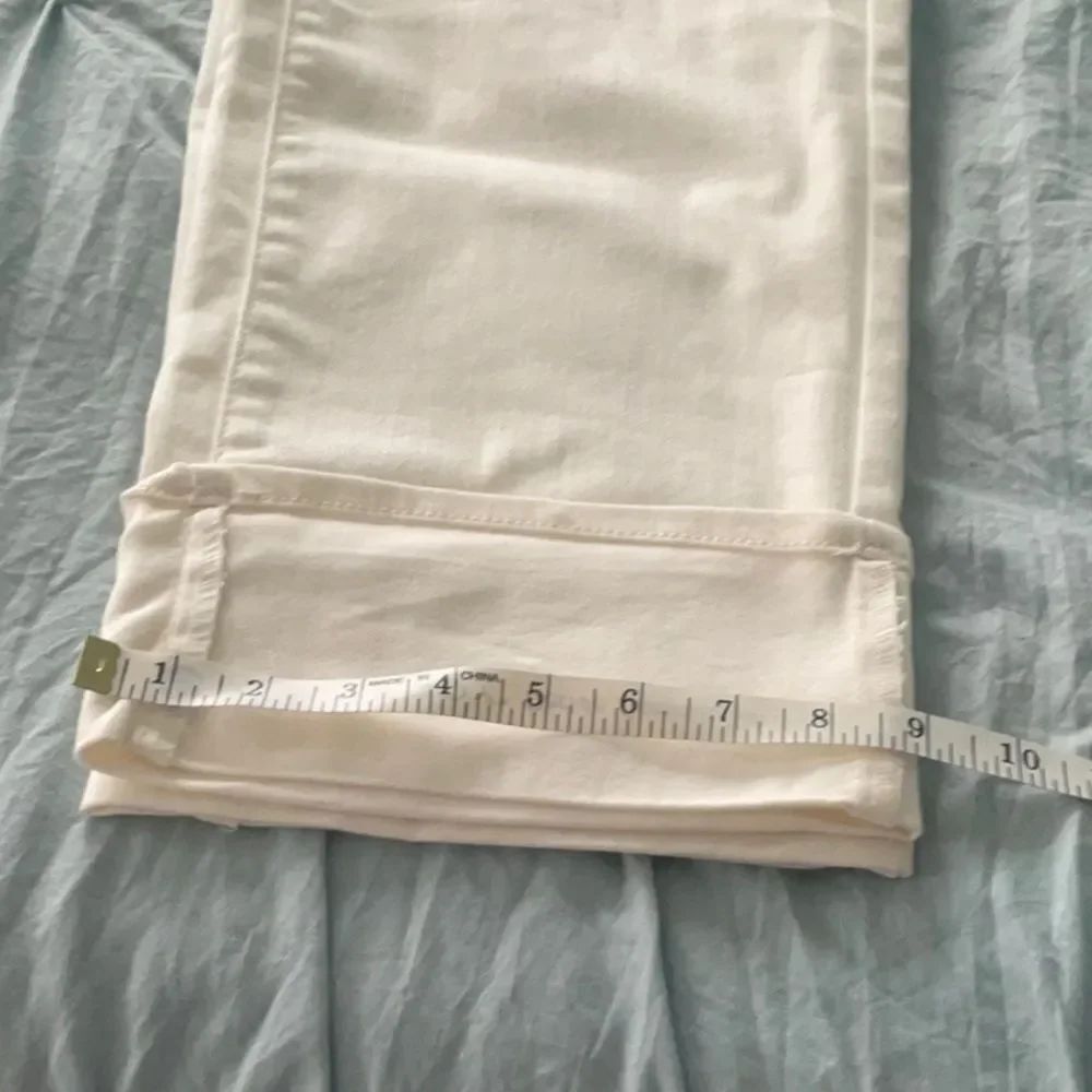 NWT SZ 10 Time and Tru Cream Tan Cuff High-Rise Straight Jeans - Picture 11 of 11